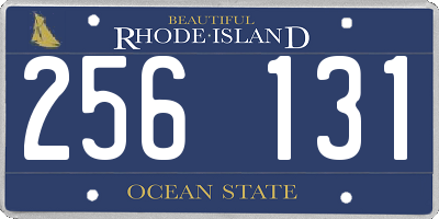 RI license plate 256131