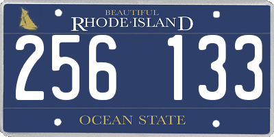 RI license plate 256133
