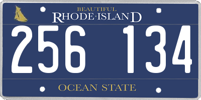 RI license plate 256134