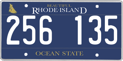 RI license plate 256135