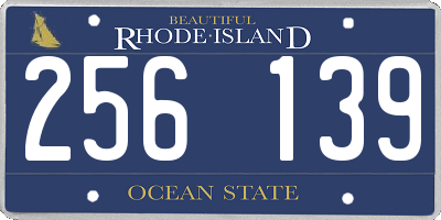 RI license plate 256139