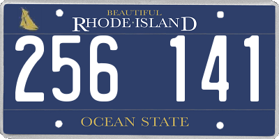 RI license plate 256141