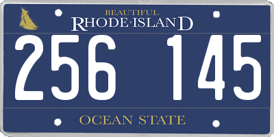 RI license plate 256145