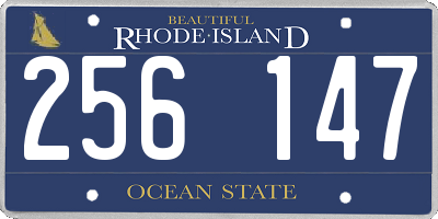RI license plate 256147