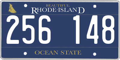 RI license plate 256148
