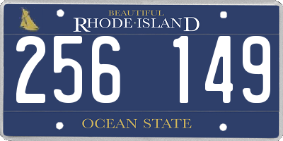 RI license plate 256149