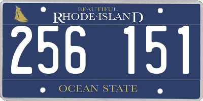 RI license plate 256151