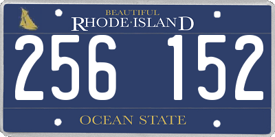 RI license plate 256152