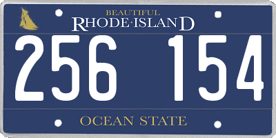 RI license plate 256154