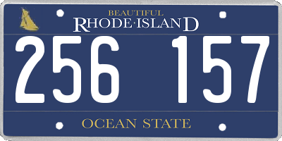 RI license plate 256157