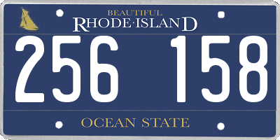 RI license plate 256158