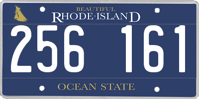 RI license plate 256161