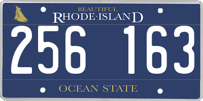 RI license plate 256163