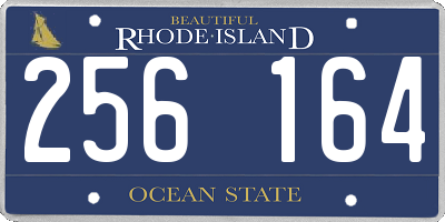 RI license plate 256164
