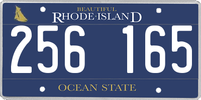 RI license plate 256165