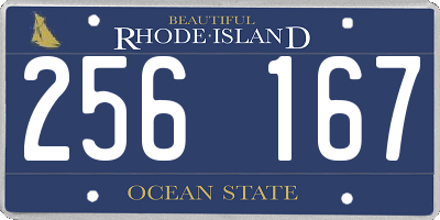 RI license plate 256167