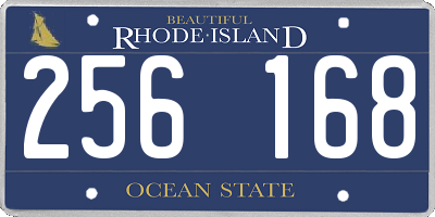 RI license plate 256168