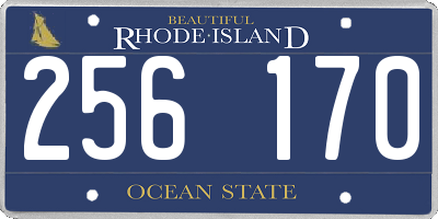 RI license plate 256170