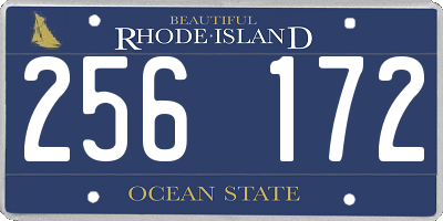 RI license plate 256172