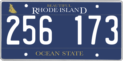 RI license plate 256173