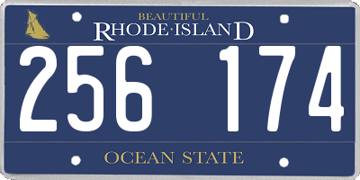 RI license plate 256174