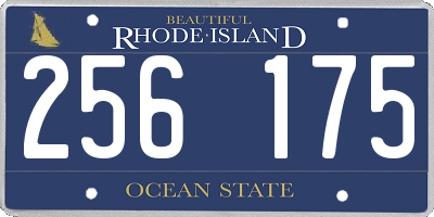 RI license plate 256175