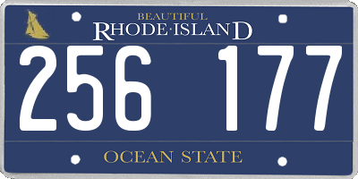 RI license plate 256177