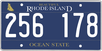 RI license plate 256178