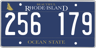 RI license plate 256179