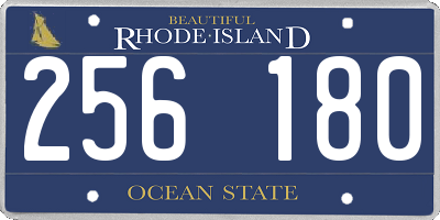 RI license plate 256180