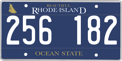 RI license plate 256182