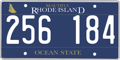 RI license plate 256184