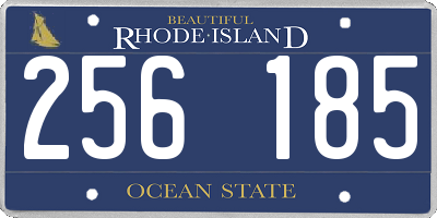 RI license plate 256185