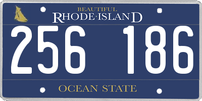 RI license plate 256186