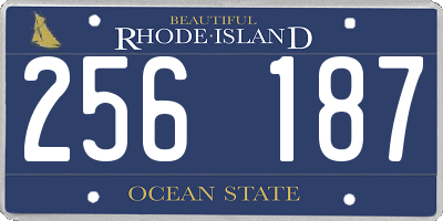 RI license plate 256187
