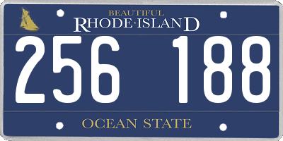 RI license plate 256188