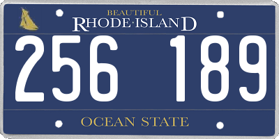 RI license plate 256189