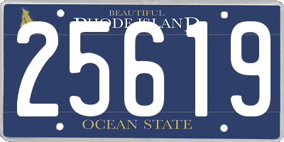 RI license plate 25619
