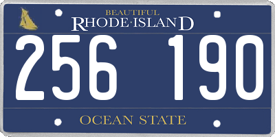 RI license plate 256190