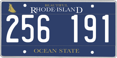 RI license plate 256191