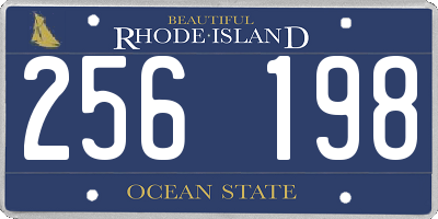 RI license plate 256198