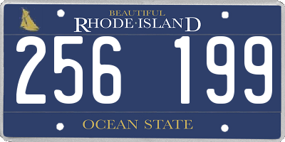 RI license plate 256199