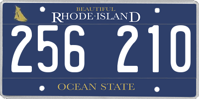 RI license plate 256210