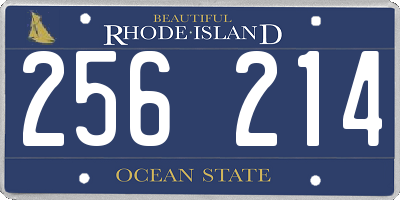 RI license plate 256214