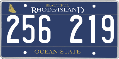 RI license plate 256219