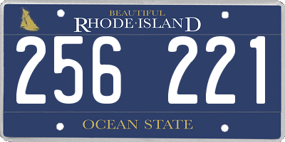 RI license plate 256221