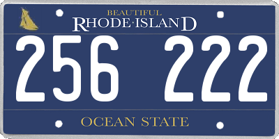 RI license plate 256222