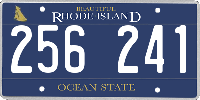 RI license plate 256241