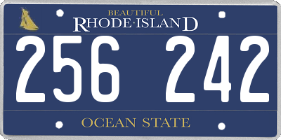 RI license plate 256242