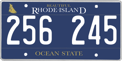 RI license plate 256245